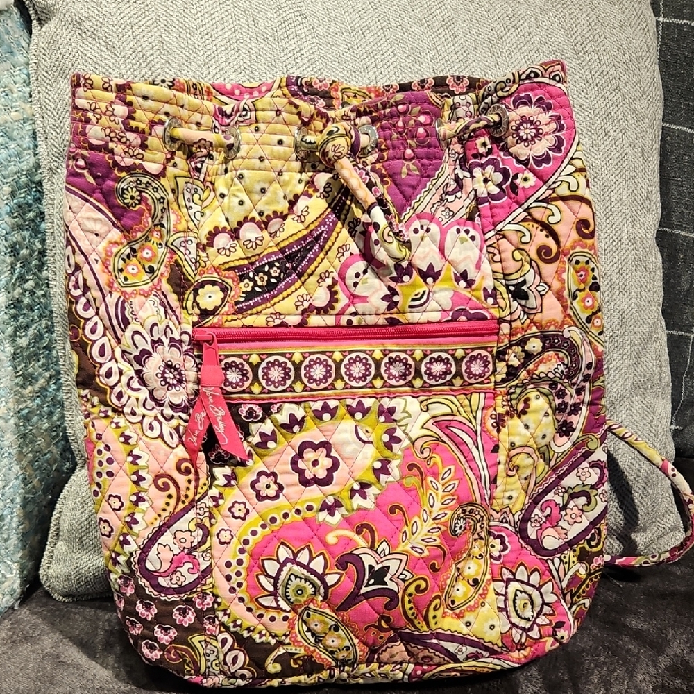 Vera Bradley Pink and Purple Paisley Backpack